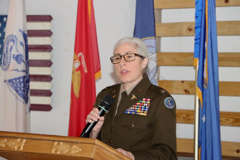 Col. Laurie Spraga, an Army doctor and member of Post 17, was the guest speaker at this year’s Memorial Day ceremony.