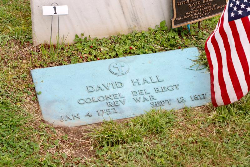 The grave of Col. David Hall is in the cemetery of Lewes Presbyterian Church. Hall was a Lewes native who fought in the American Revolution and later became Delaware governor.