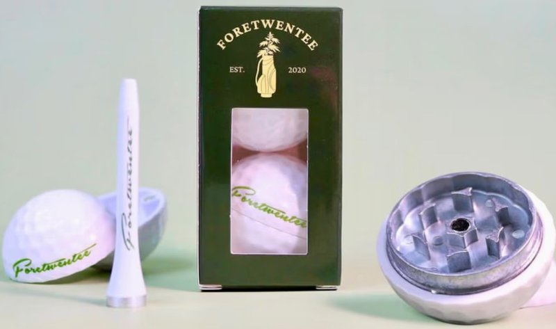 When your need for weed continues out on the golf course.