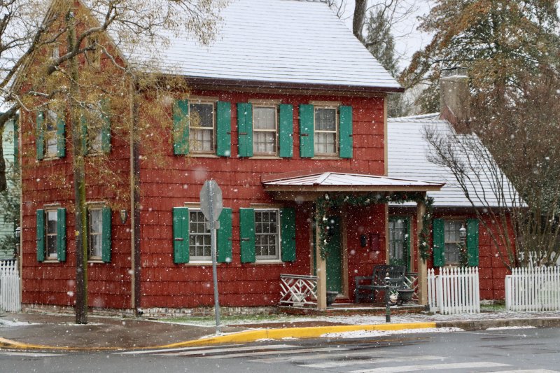 The historic house at Third and Market streets in Lewes looks nice in the snow. BILL SHULL PHOTO