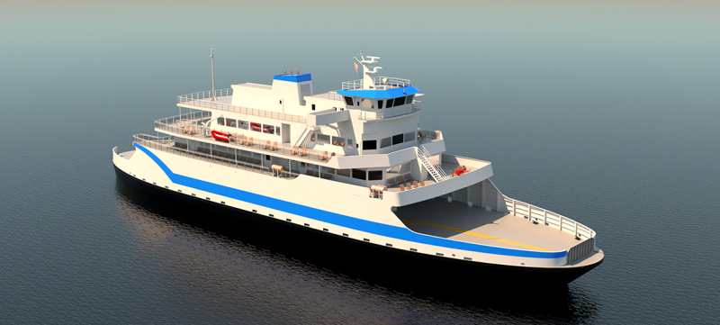 Delaware River and Bay Authority commissioners unanimously voted to award a contract for the construction and outfitting of a new 75-car diesel-hybrid ferry. SOURCE: DELAWARE RIVER AND BAY AUTHORITY