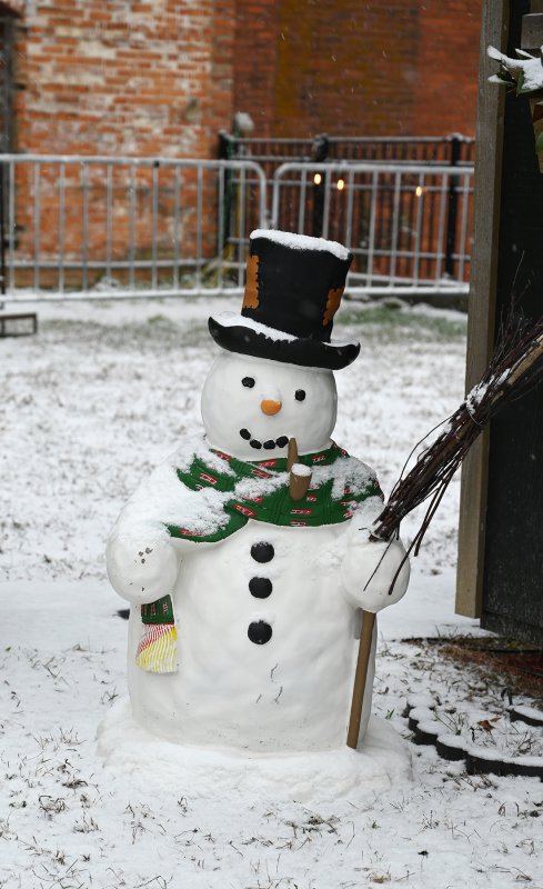 This snowman fits right in. NICK ROTH PHOTO