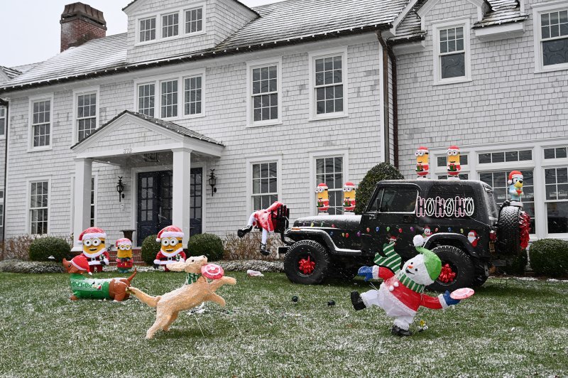 Christmas decorations look even better with a little snow. NICK ROTH PHOTO