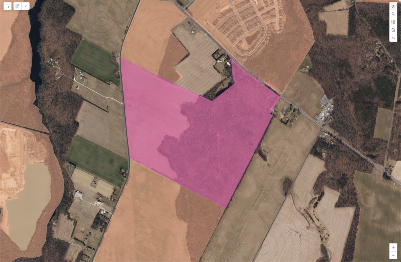 A map of the 192-acre Carey Farm parcel. SUBMITTED PHOTO