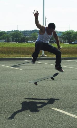 Brendon Martin of Lewes is one of many local skaters to enjoy Epworth's Skate Day. BY ANGELICA CLEMMER