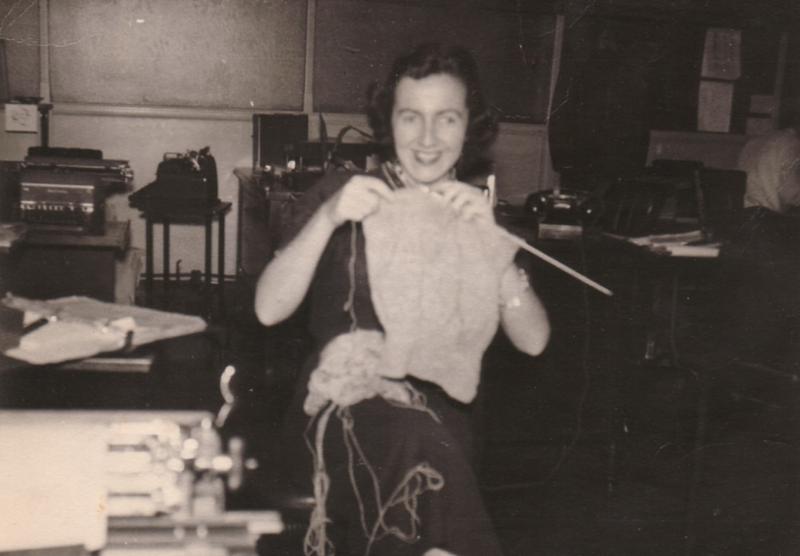 Mom knitting...and probably humming