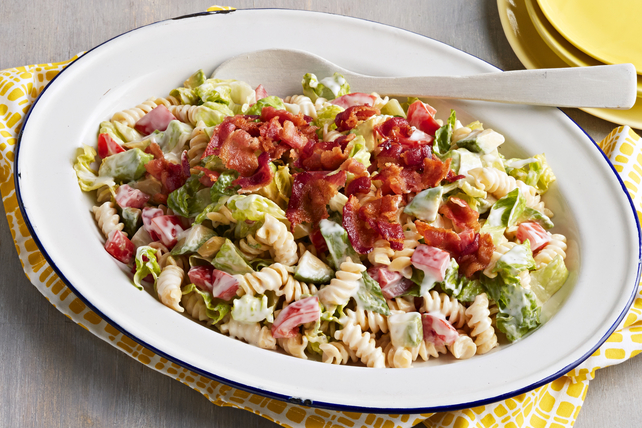 Chicken Bacon Club Pasta Salad Recipe - Made With Baconnaise Bacon 