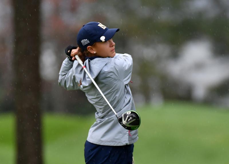 Jackie Cherry from the Naval Academy takes a drive.