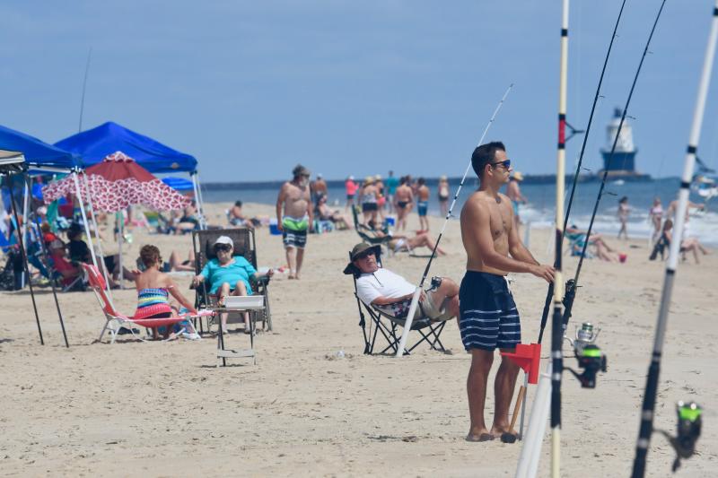 Surf fishing on Delaware state parks beaches continues to be a popular activity. Officials are making an effort to enforce social distancing along the shoreline.