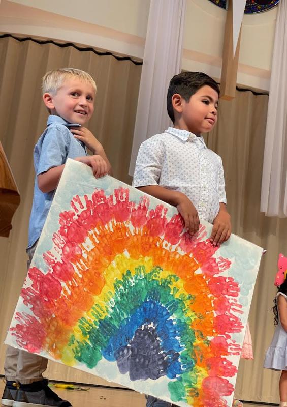 “The Rainbow” is played by Benny Jackewicz, left, and Gianni Christodoulou.