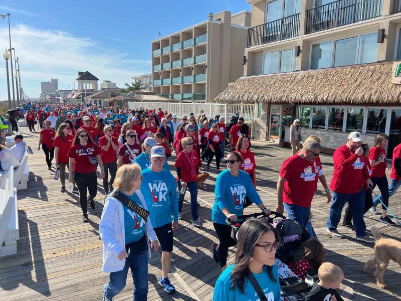 A sea of supporters take part in the 2023 Southern Delaware Heart Walk on the Rehoboth Beach Boardwalk. BILL SHULL PHOTOS