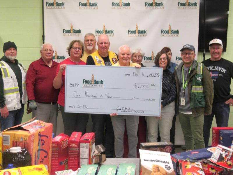 Lord Baltimore Lions support Food Bank of Delaware