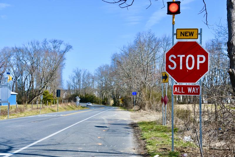 All-lane stop at Beaver Dam-Dairy Farm roads