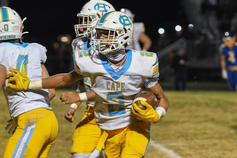 Cape’s Lex Wescott will be among the players participating in the 2024 DFRC Blue-Gold All-Star Football Game Friday, June 21, at the University of Delaware. DAVE FREDERICK PHOTO