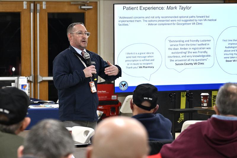 Mark Taylor of the Veterans Administration speaks to the attendees.