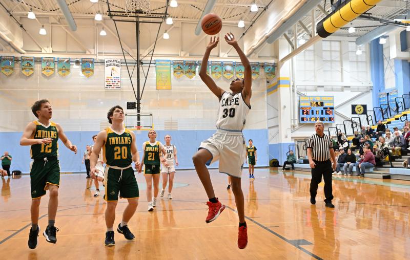 Zane Richardson finishes off a fast break.