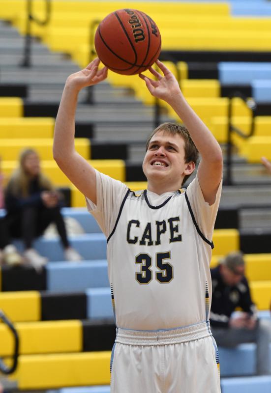 Danny Gartman takes a shot in the paint.