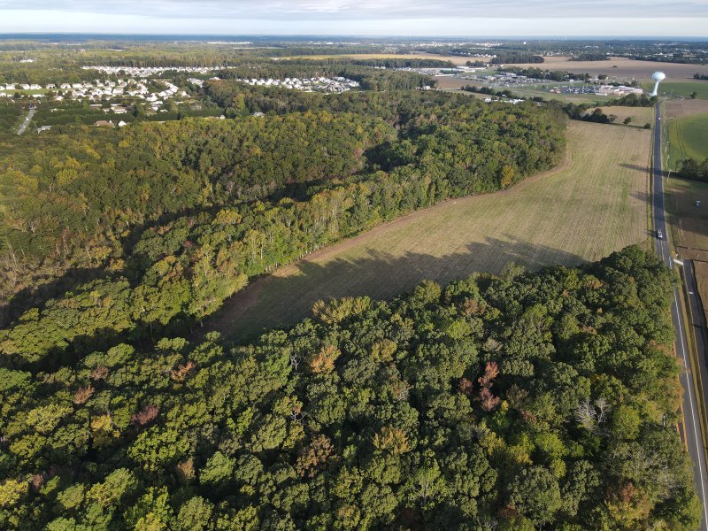 Beacon Middle School can be seen in the distance near the site of the proposed Goldsboro Farms project. NICK ROTH PHOTO