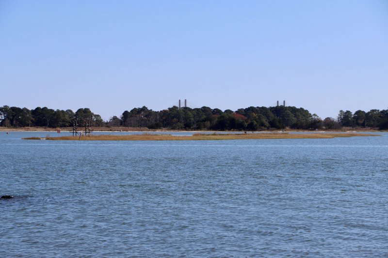 The view from the Seaside Bar & Grille in Long Neck, looking toward Burton Island. This is the area where Mike Kobach’s pontoon boat ran aground.