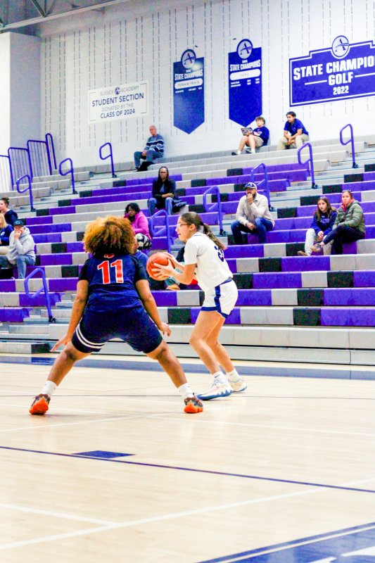 Seahawks eighth-grader Savannah Hope operates on the outside.