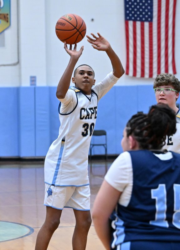 Cape senior Zane Richardson takes a three.