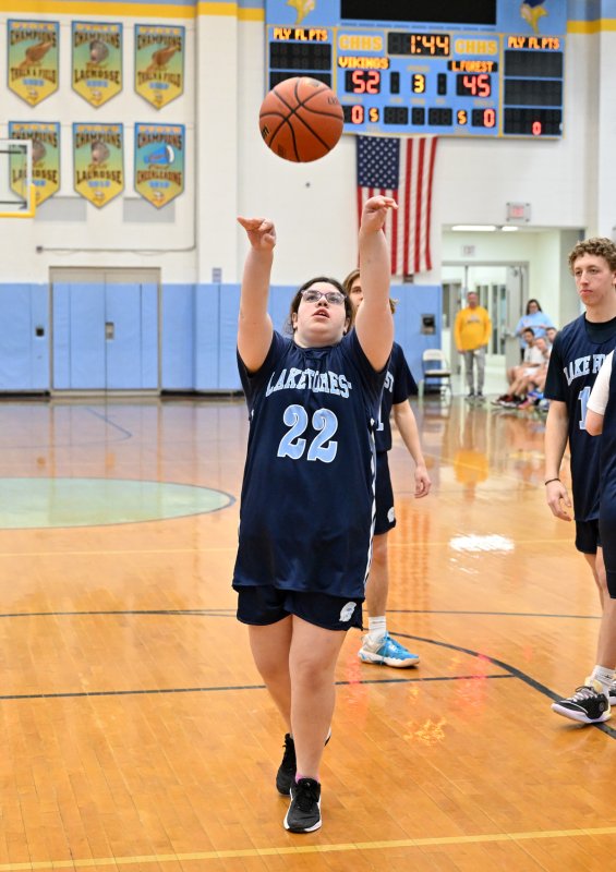 Hannah Alexander hits a short for the Spartans.