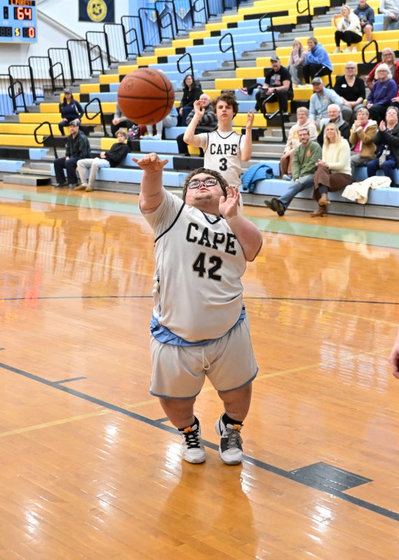Norman Rust hits a basket.