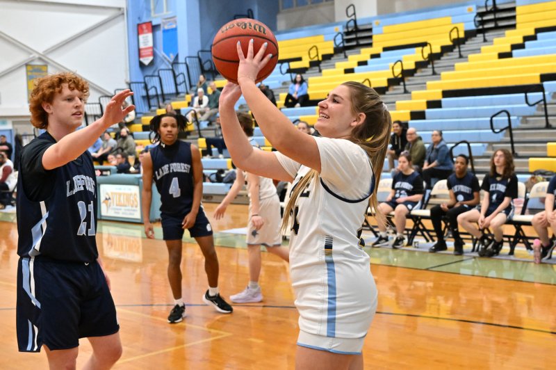 Cape junior Brynne Fox takes a shot in the game.