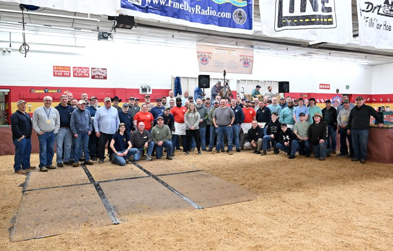 Georgetown Fire Company volunteers get together before the crowd enters the event.