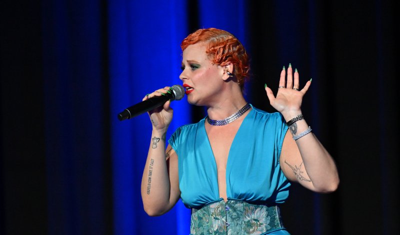 Yoli Mayor, dubbed Cuban Adele by Downtown Magazine, entertains the sold-out crowd Friday night.