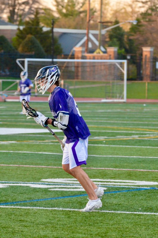 Sussex Academy sophomore Cooper Hagy starts to dodge.