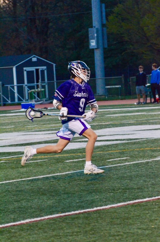 Seahawks freshman Chase Watkins runs toward the box.