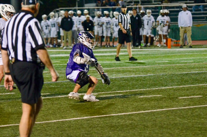 Seahawks junior Gideon Sammons puts on the brakes.