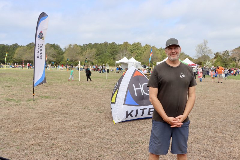 Chris Maxa from HQ Kites was happy to help people get their kites into the air at his kite flight school.