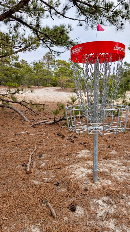 The new baskets are a way to decrease the distance from pin to basket, giving everyone a chance to enjoy the course.