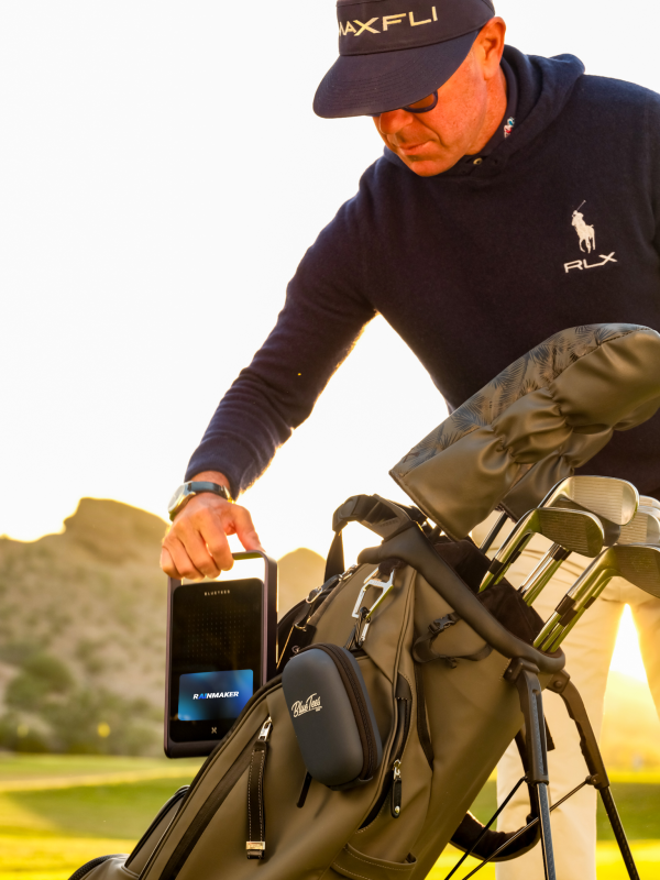 Blue Tees’ new Rainmaker portable launch monitor marks the California company’s entry into the launch monitor market. SUBMITTED PHOTO