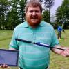 Rookery South Assistant Golf Professional Chris Osberg is shown with the club’s Mizuno 3D Shaft Analyzer and iPad tablet. The device uses swing data to recommend shaft options. FRITZ SCHRANCK PHOTO