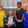 This year’s inductees are (l-r) Valerie Biden Owens, Charlotte King, Charlotte Miller-Lacy and Claire DeMatteis. SOURCE: OWAA