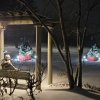 A winter storm rolled in overnight in the Cape Region. In Milton, the statue of John Milton looks over Mill Park. CHRIS FLOOD PHOTO