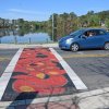 This crosswalk at Mulberry Street near Wagamons Pond in Milton is an example of pedestrian safety improvements funded by an AARP Community Challenge grant awarded to the town. NICK ROTH PHOTO