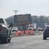 A sign warns drivers of the speed camera on Route 1 near Red Mill Pond. NICK ROTH PHOTO