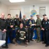Members of the Nam Knights of America Motorcycle Club’s First State Chapter present a $1,500 check to members of the Dewey Beach Police Department March 20 at a Dewey Beach Town Council meeting. Shown in back are (l-r) Lt. Cliff Dempsey and PFC Colby Buchert; Nam Knights of America First State Chapter members Frank Slavinski, Russell Dietz and President Dennis Stellato; and Cpl. Carl Kurten, Cpl. Matt Planer and Chief Constance Speake. In front is Peter DiLima. ELLEN MCINTYRE PHOTO