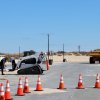 Cones block the parking lot at Savannah Beach in Lewes March 17. Crews are just beginning a replenishment project to remove sand from the parking lot. The lot at Johnnie Walker Beach is also expected to be closed during the project. BILL SHULL PHOTOS