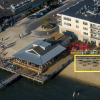 Dewey Beach Town Council approved a resolution authorizing outdoor seating for up to 44 people on the bay beach at The Lighthouse Restaurant during a meeting March 20. The restaurant plans to put in 10 tables as well as stairs, highlighted in yellow. SOURCE: DEWEY BEACH