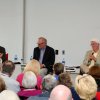 The three candidates competing for two seats on Lewes City Council met in a forum April 27 at the Lewes Public Library. Shown are (l-r) Councilman Joe Elder, Lewes Planning Commission Vice Chair Kevin Keane and Councilperson Tim Ritzert. BILL SHULL PHOTO