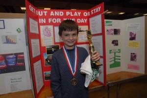In the life science category, Ryan Head from Rehoboth Elementary placed first for his project Get Out and Play or Stay in for the Day. Head discovered he had a higher heart rate from outdoor play compared to a lower rate from playing Wii video games. BY STEVEN BILLUPS