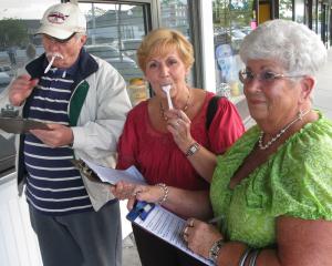 Coming from Lewes to participate in the annual taste-testing experience are (l-r) Daryll Reifsnyder, Debbie Reifsnyder and Lynn Alexander.