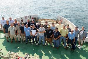 Some of the USS Radford's former crew members made the trip to pay their last respects to the decommissioned U.S. Navy destroyer.
