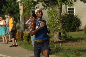 Enos Benbow wins the Dam Mill 5K. After the race, Enos headed to Rhode Island to run a half-marathon the next day. BY DAVE FREDERICK