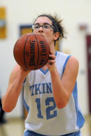 Mariner's Paige Mohr hits a free throw in the second half of the Vikings' loss to the Bucs. BY DAN COOK